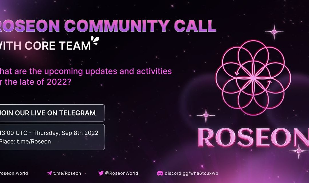 AMA with Roseon Core Team on Sep 8th, 2022